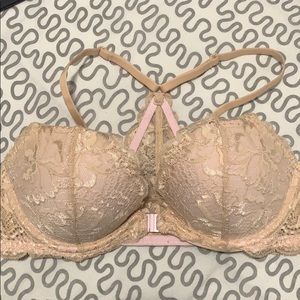 Nude Lace Racerback Bra